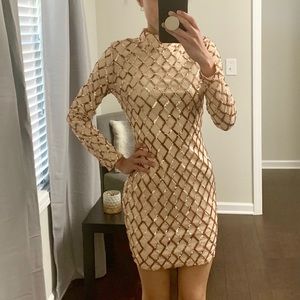 Rose Gold Mini Dress
